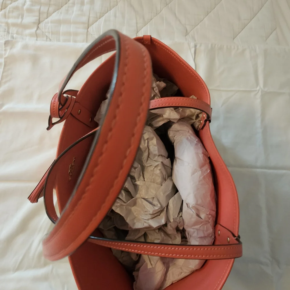 Coach Floral Tote - Brown and Pink - Picture 8 of 15